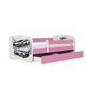 Łóżko dziecięce Babydreams - Auto Bez szuflady 160/80, Różowy, bez materaca