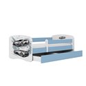 Łóżko dziecięce Babydreams - Auto Bez szuflady 180/80, Niebieski, bez materaca