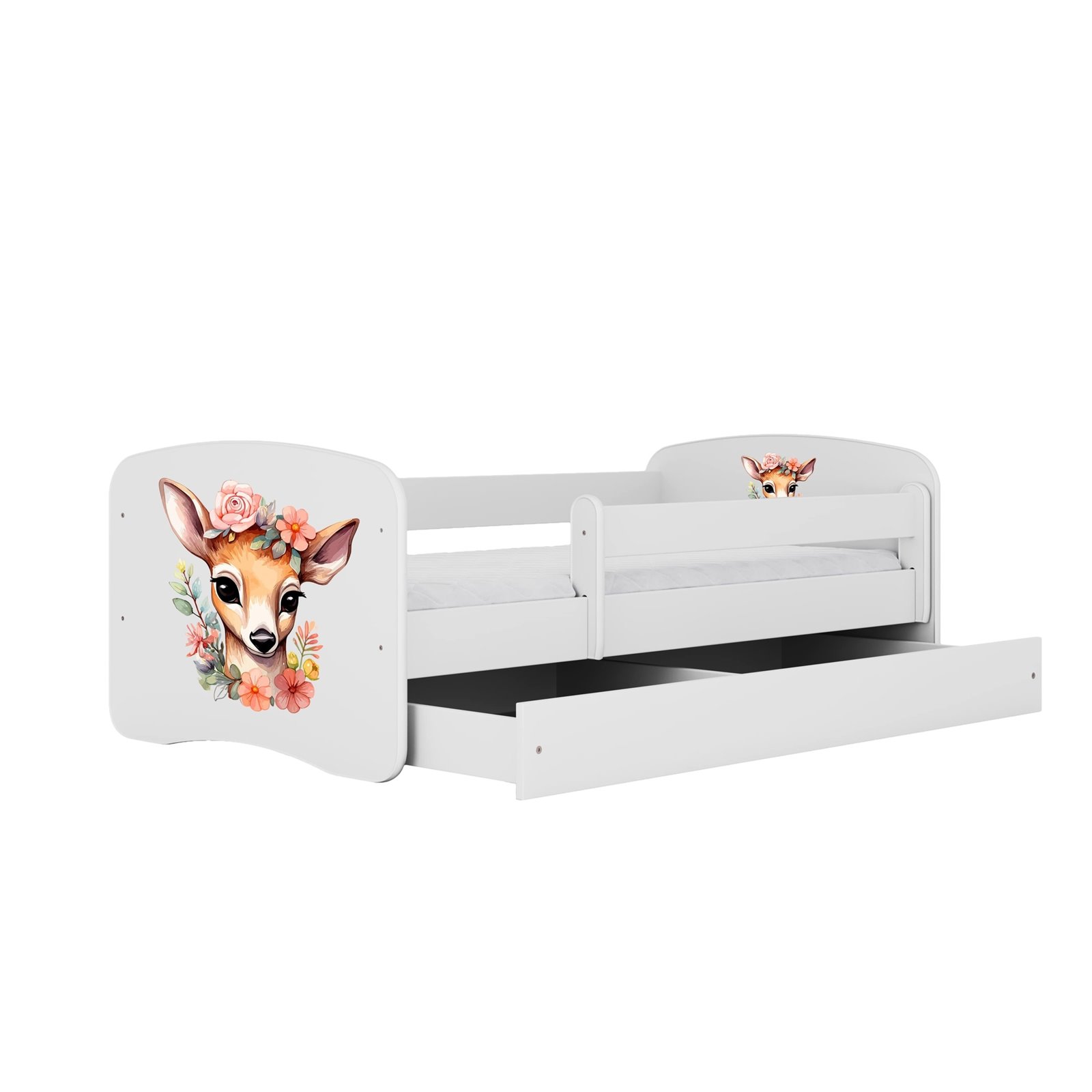 Łóżko dziecięce Babydreams - Bambi Bez szuflady 160/80, Biały, bez materaca