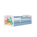 Łóżko dziecięce Babydreams - Dino Z szufladą 160/80, Niebieski, Materac piankowy 160/80/8 - materac średniej twardości (+100zł)