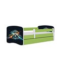 Łóżko dziecięce Babydreams - Wyścig Z szufladą 140/70, Zielony, bez materaca