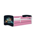 Łóżko dziecięce Babydreams - Wyścig Z szufladą 180/80, Różowy, Materac pianka lateks 180/80/10 - materac średniej twardości (+49