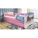 Łóżko dziecięce Babydreams - Koń Bez szuflady 160/80, Różowy, Materac pianka kokos 160/80/9 - materac średniej twardości (+299zł