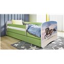 Łóżko dziecięce Babydreams - Koń Bez szuflady 180/80, Zielony, bez materaca