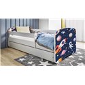 Łóżko dziecięce Babydreams - Kosmos Z szufladą 160/80, Biały, bez materaca