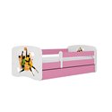 Łóżko dziecięce Babydreams - Koszykarze Z szufladą 160/80, Różowy, Materac pianka kokos 160/80/9 - materac średniej twardości (+