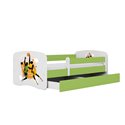Łóżko dziecięce Babydreams - Koszykarze Z szufladą 160/80, Zielony, bez materaca