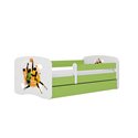 Łóżko dziecięce Babydreams - Koszykarze Bez szuflady 180/80, Zielony, Materac pianka kokos 180/80/9 - materac średniej twardości