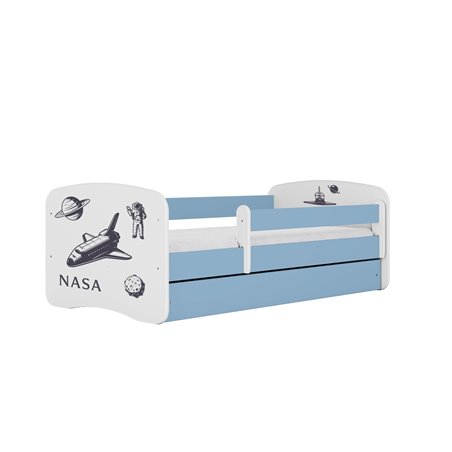 Łóżko dziecięce Babydreams - NASA Z szufladą 140/70, Niebieski, bez materaca