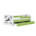 Łóżko dziecięce Babydreams - NASA Z szufladą 160/80, Zielony, bez materaca