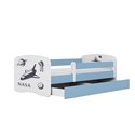 Łóżko dziecięce Babydreams - NASA Z szufladą 180/80, Niebieski, Materac pianka kokos 180/80/9 - materac średniej twardości (+349
