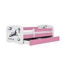 Łóżko dziecięce Babydreams - NASA Bez szuflady 180/80, Różowy, bez materaca