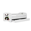 Łóżko dziecięce Babydreams - Panda 2 Bez szuflady 180/80, Biały, bez materaca