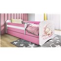Łóżko dziecięce Babydreams - Sen Bez szuflady 160/80, Różowy, Materac pianka lateks 160/80/9 - materac średniej twardości (+449z