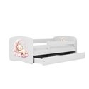 Łóżko dziecięce Babydreams - Sen Bez szuflady 180/80, Biały, Materac pianka lateks 180/80/10 - materac średniej twardości (+499z