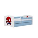 Łóżko dziecięce Babydreams - Spider-man Bez szuflady 180/80, Niebieski, Materac piankowy 180/80/8 - materac średniej twardości (