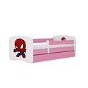 Łóżko dziecięce Babydreams - Spider-man Bez szuflady 180/80, Różowy, Materac pianka lateks 180/80/10 - materac średniej twardośc