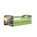 Łóżko dziecięce Babydreams - Statek Z szufladą 180/80, Zielony, Materac piankowy 180/80/8 - materac średniej twardości (+120zł)