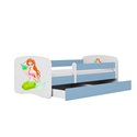 Łóżko dziecięce Babydreams - Syrenka Bez szuflady 140/70, Niebieski, bez materaca