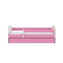 Łóżko dziecięce Babydreams - Syrenka Z szufladą 180/80, Różowy, Materac piankowy 180/80/8 - materac średniej twardości (+120zł)