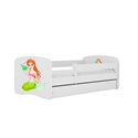 Łóżko dziecięce Babydreams - Syrenka Bez szuflady 180/80, Biały, Materac pianka lateks 180/80/10 - materac średniej twardości (+