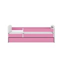 Łóżko dziecięce Babydreams - Wednesday Z szufladą 160/80, Różowy, Materac piankowy 160/80/8 - materac średniej twardości (+100zł