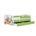 Łóżko dziecięce Babydreams - Zwierzęta Bez szuflady 160/80, Zielony, bez materaca