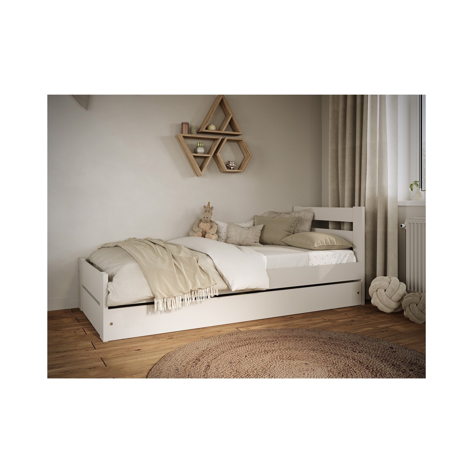 Łóżko Emil 160x80, Materac pianka lateks kokos 160/80/10 - materac średniej twardości (+479zł)