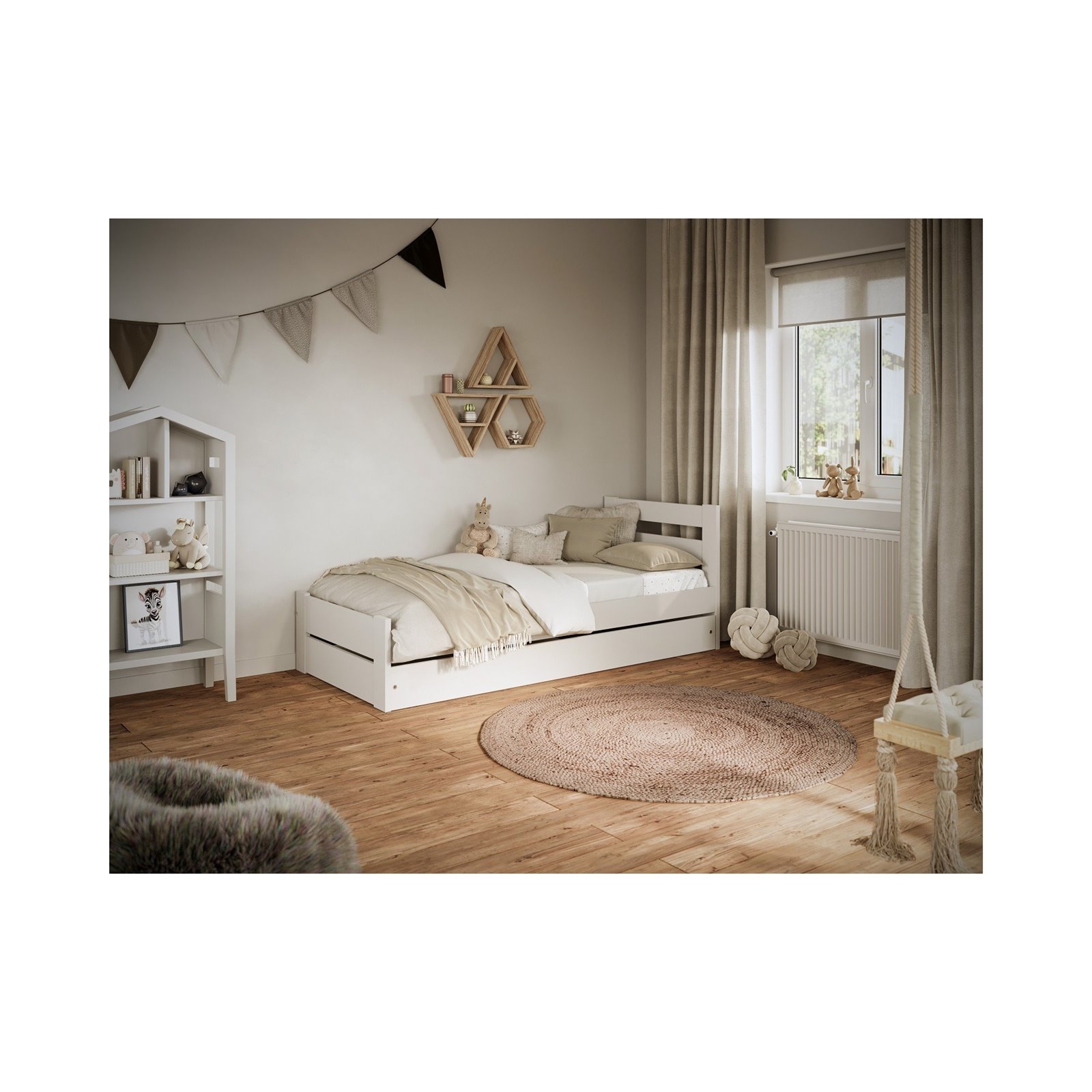 Łóżko Emil 160x80, Materac pianka lateks kokos 160/80/10 - materac średniej twardości (+479zł)