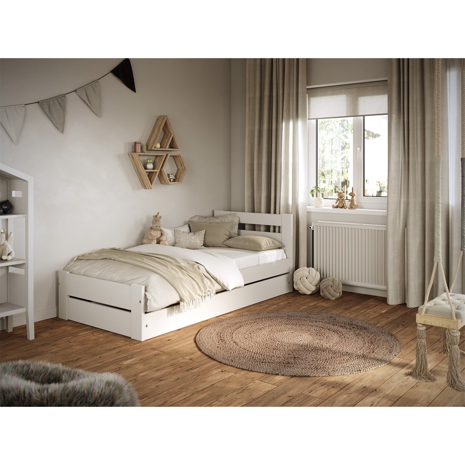 Łóżko Emil 180x90, Materac pianka lateks 180/80/10 - materac średniej twardości (+499zł)