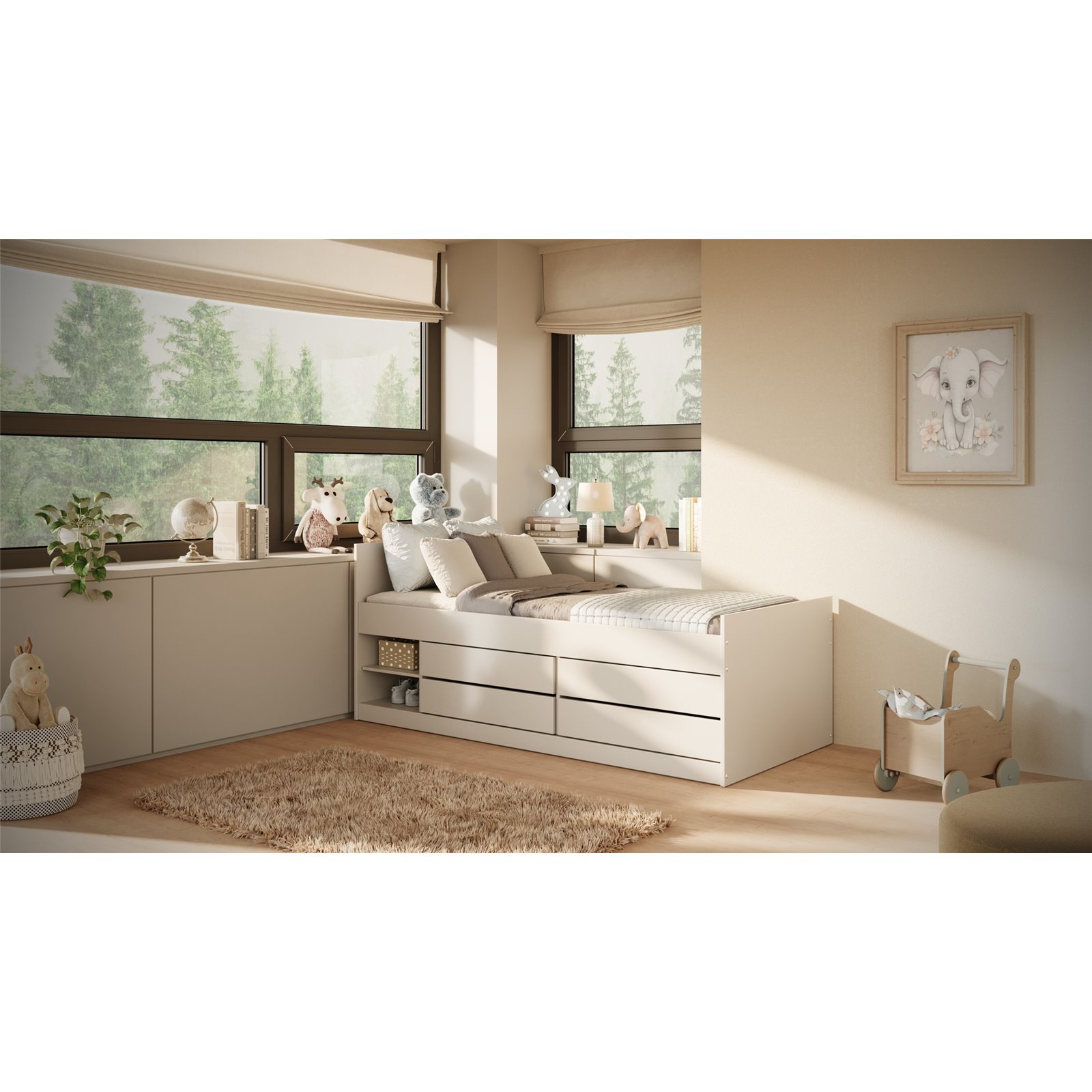 Łóżko Leon Materac pianka lateks 200/90/10 - materac średniej twardości (+549zł)