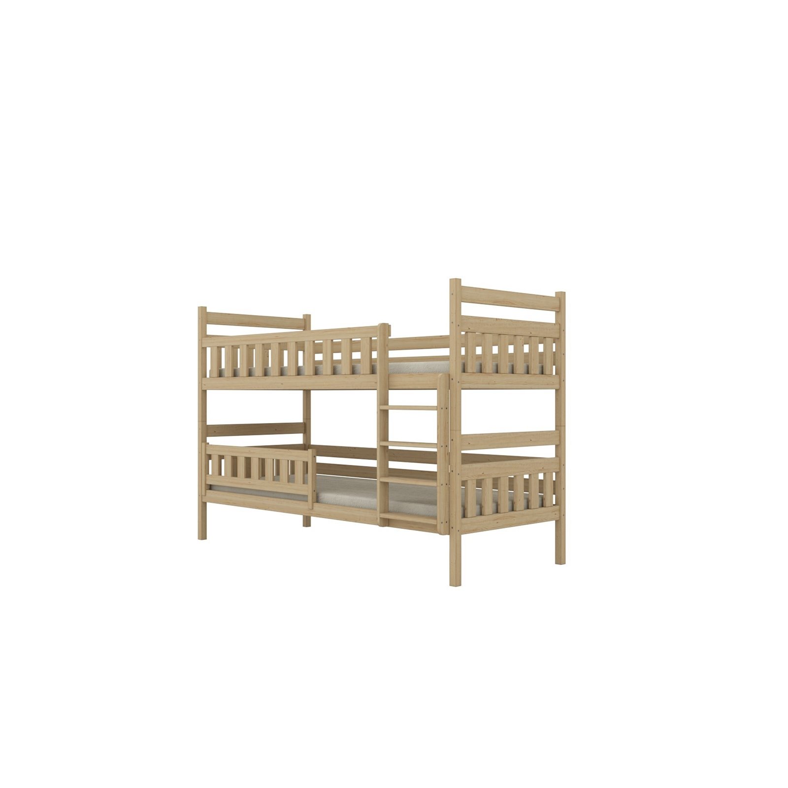 Łóżko Filip 200x80, Naturalny nielakierowany, Materac piankowy 200/80/8 - materac średniej twardości (+140zł)