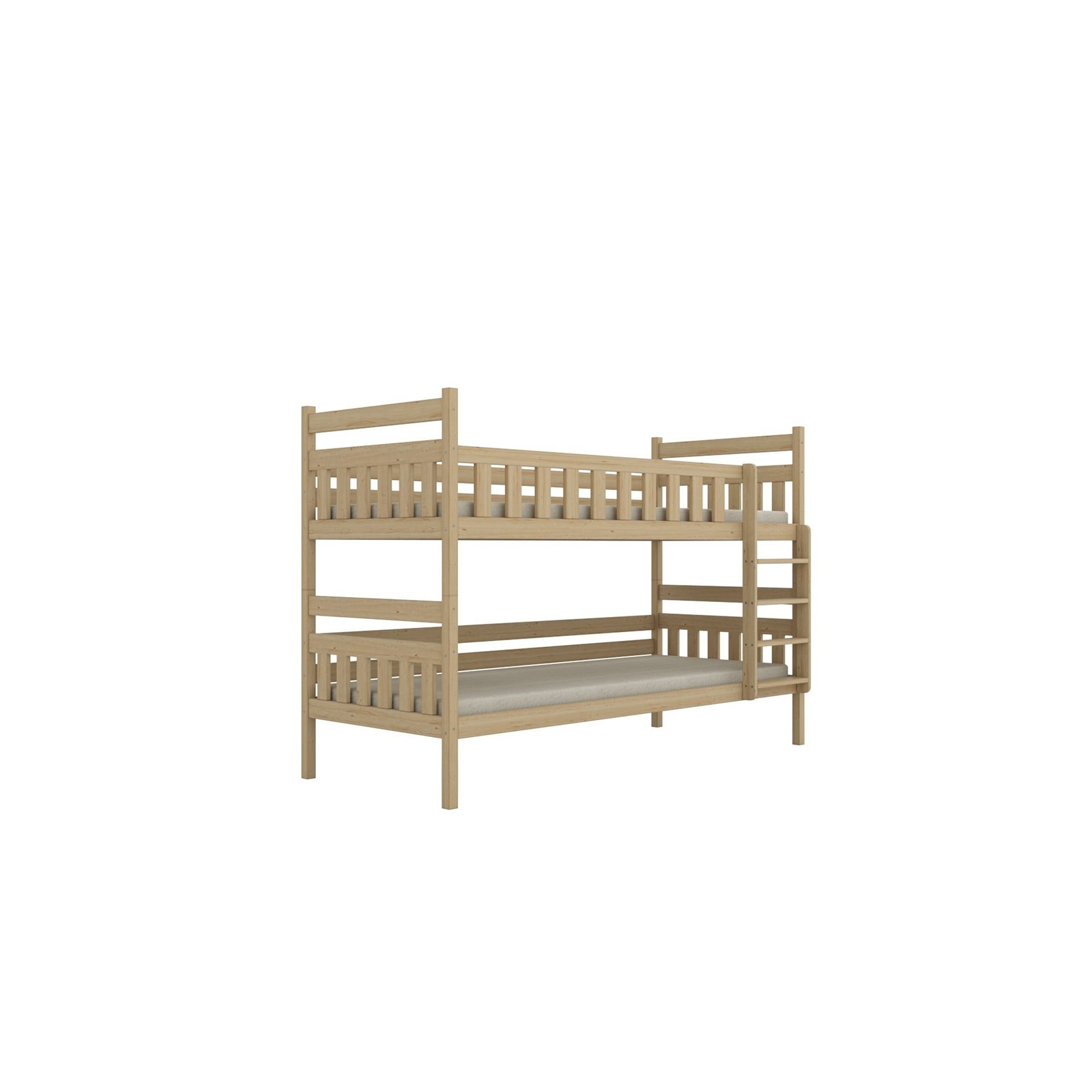 Łóżko Filip 200x90, Naturalny nielakierowany, Materac pianka lateks 200/90/10 - materac średniej twardości (+549zł)