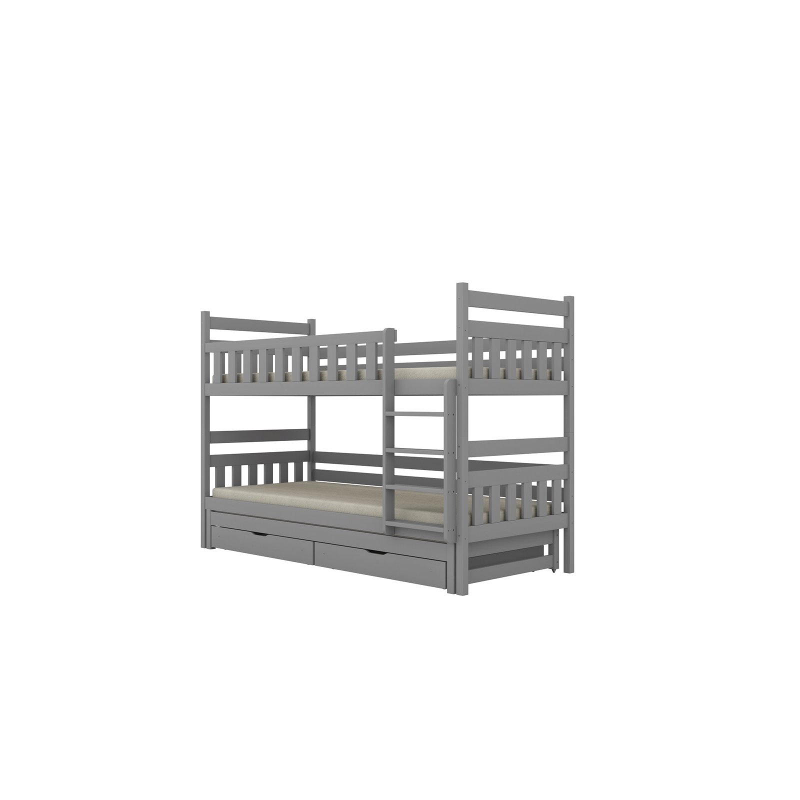 Łóżko Filip 180x80, Szary, Materac pianka lateks kokos 180/80/10 - materac średniej twardości (+529zł)