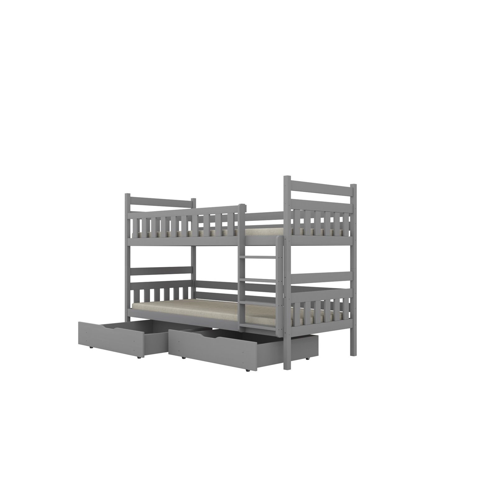 Łóżko Filip 180x90, Szary, Bez materaca