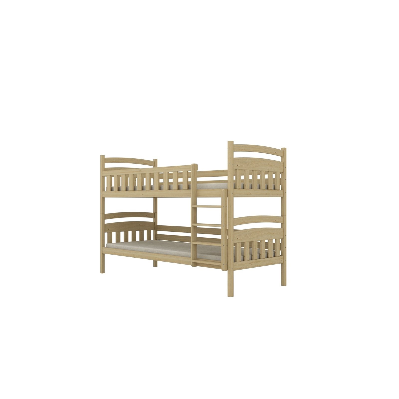 Łóżko Laura 160x80, Naturalny lakierowany, Materac pianka lateks 160/80/9 - materac średniej twardości (+449zł)