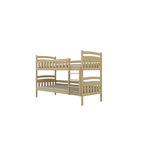 Łóżko Laura 160x80, Naturalny lakierowany, Materac piankowy 160/80/8 - materac średniej twardości (+100zł)