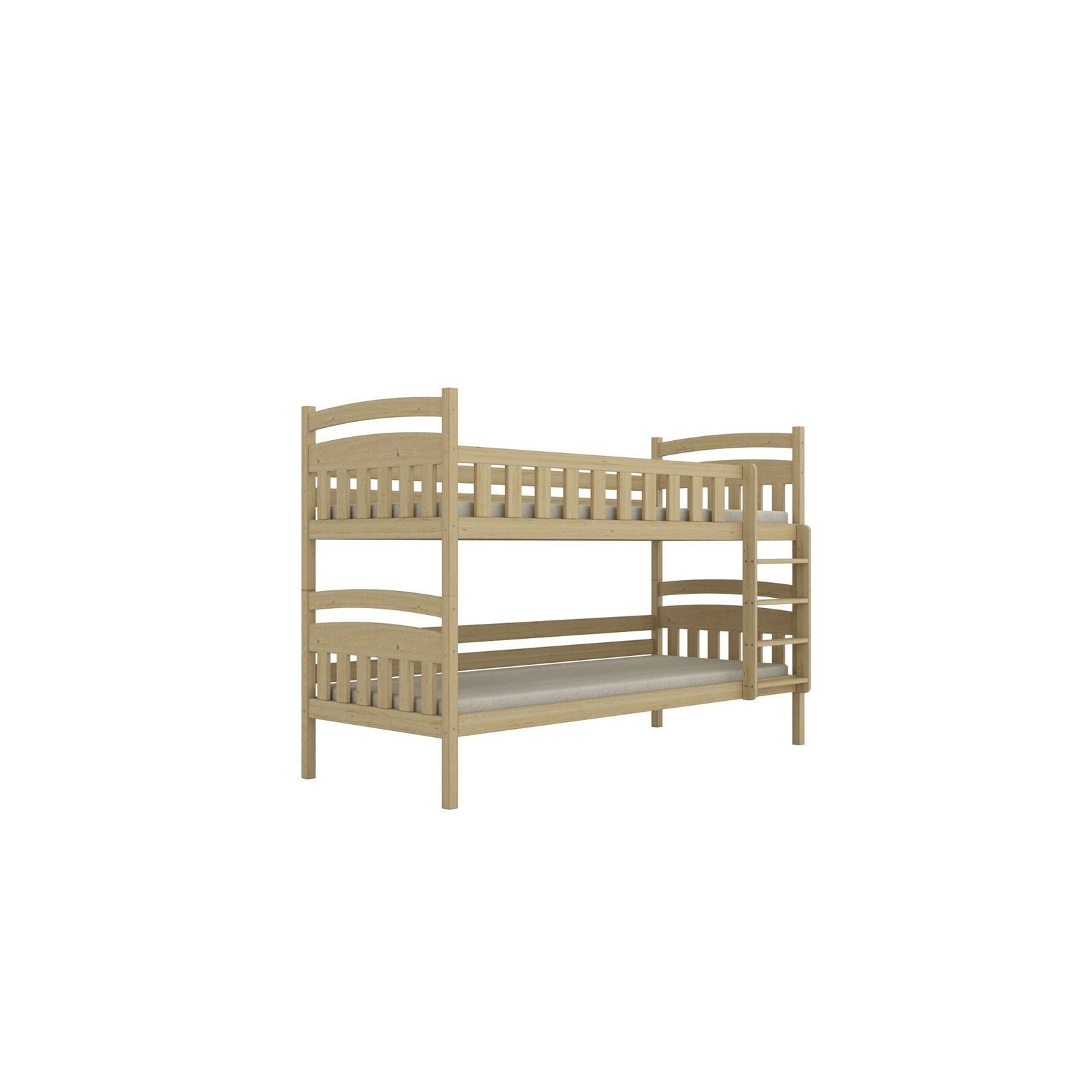 Łóżko Laura 200x80, Naturalny lakierowany, Materac piankowy 200/80/8 - materac średniej twardości (+140zł)