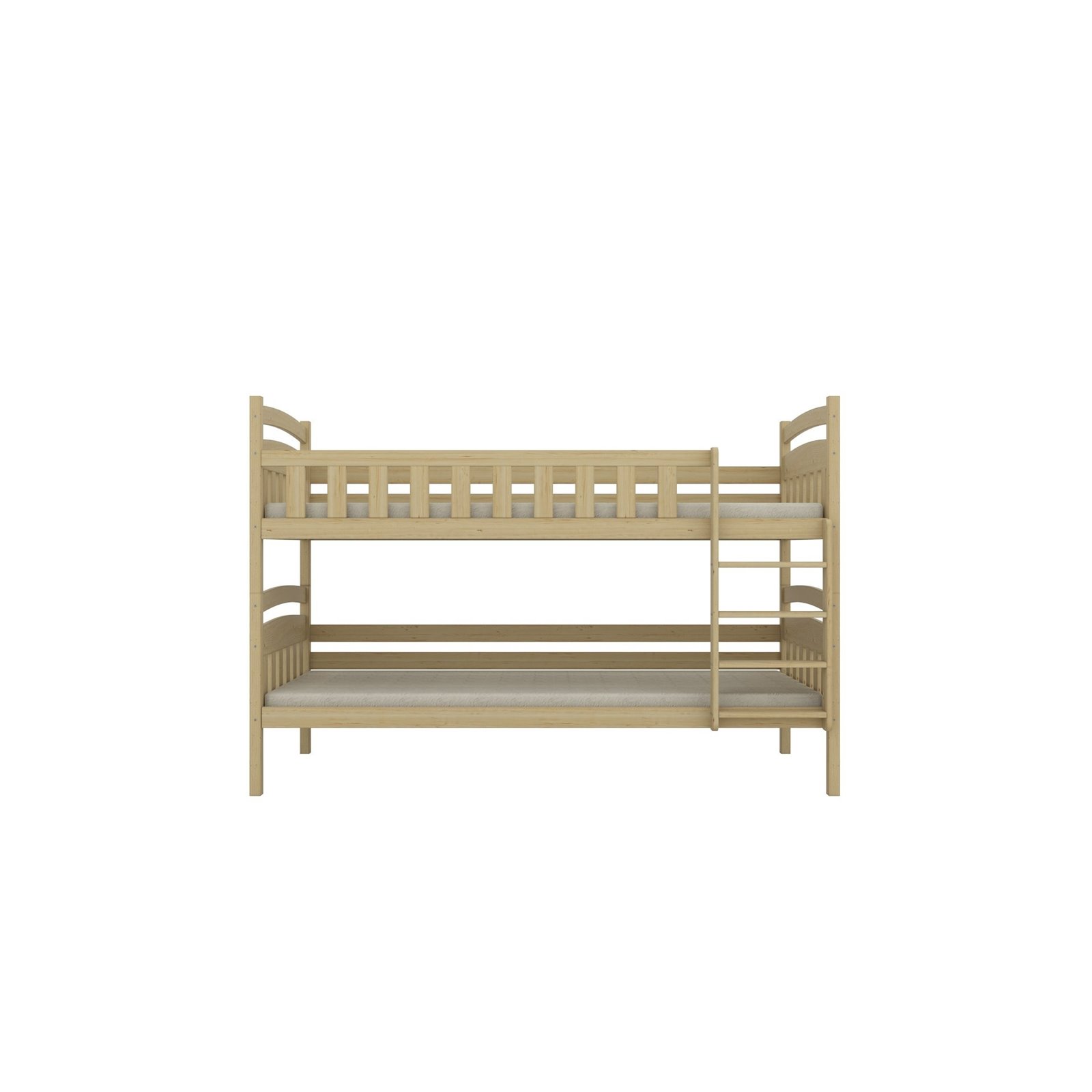 Łóżko Laura 160x80, Naturalny nielakierowany, Materac piankowy 160/80/8 - materac średniej twardości (+100zł)