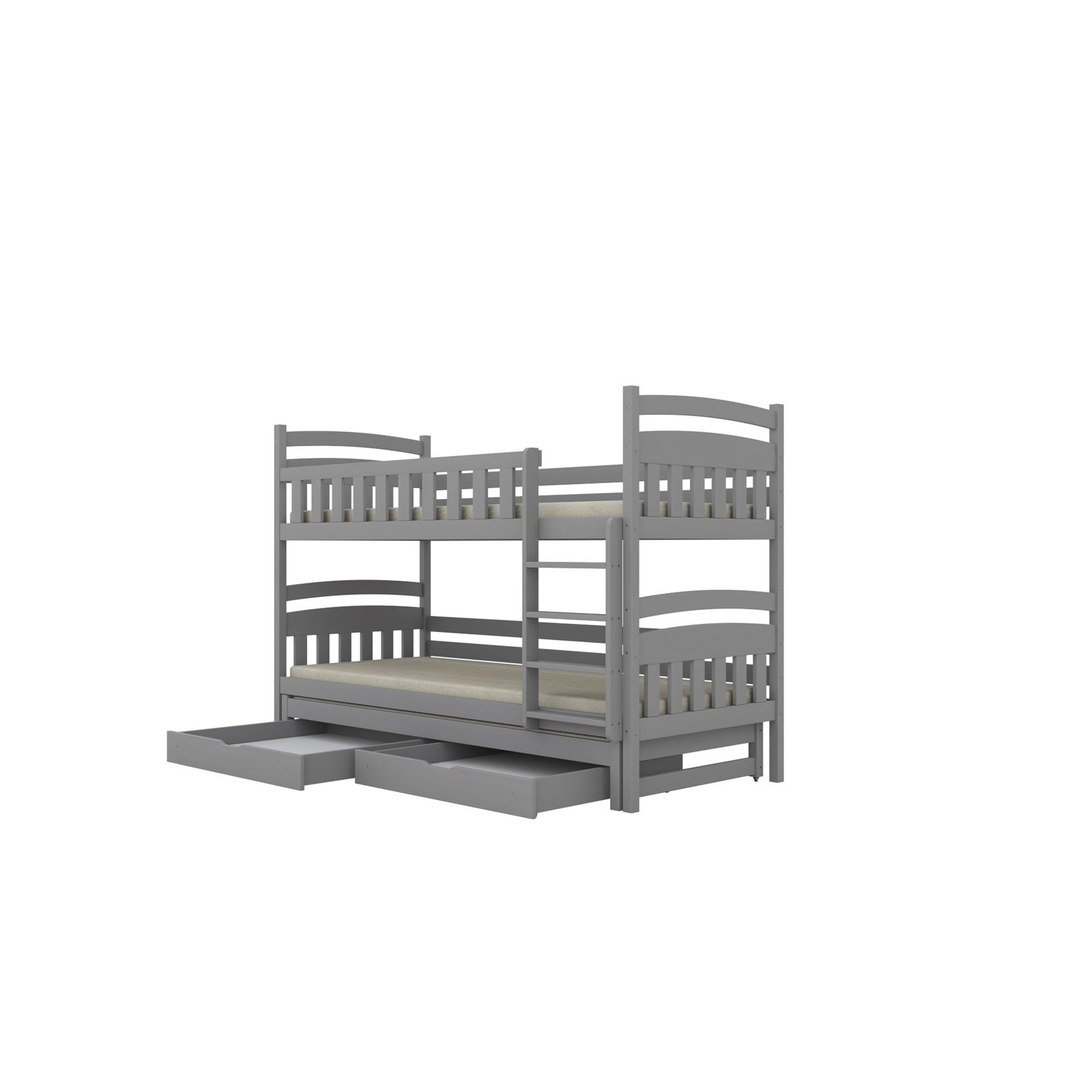 Łóżko Laura 160x80, Szary, Materac pianka lateks 160/80/9 - materac średniej twardości (+449zł)