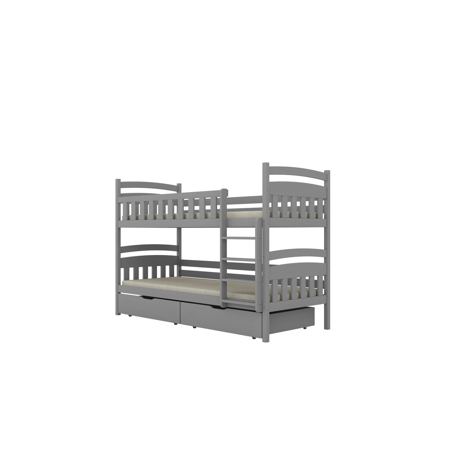 Łóżko Laura 160x80, Szary, Materac pianka kokos 160/80/9 - materac średniej twardości (+299zł)