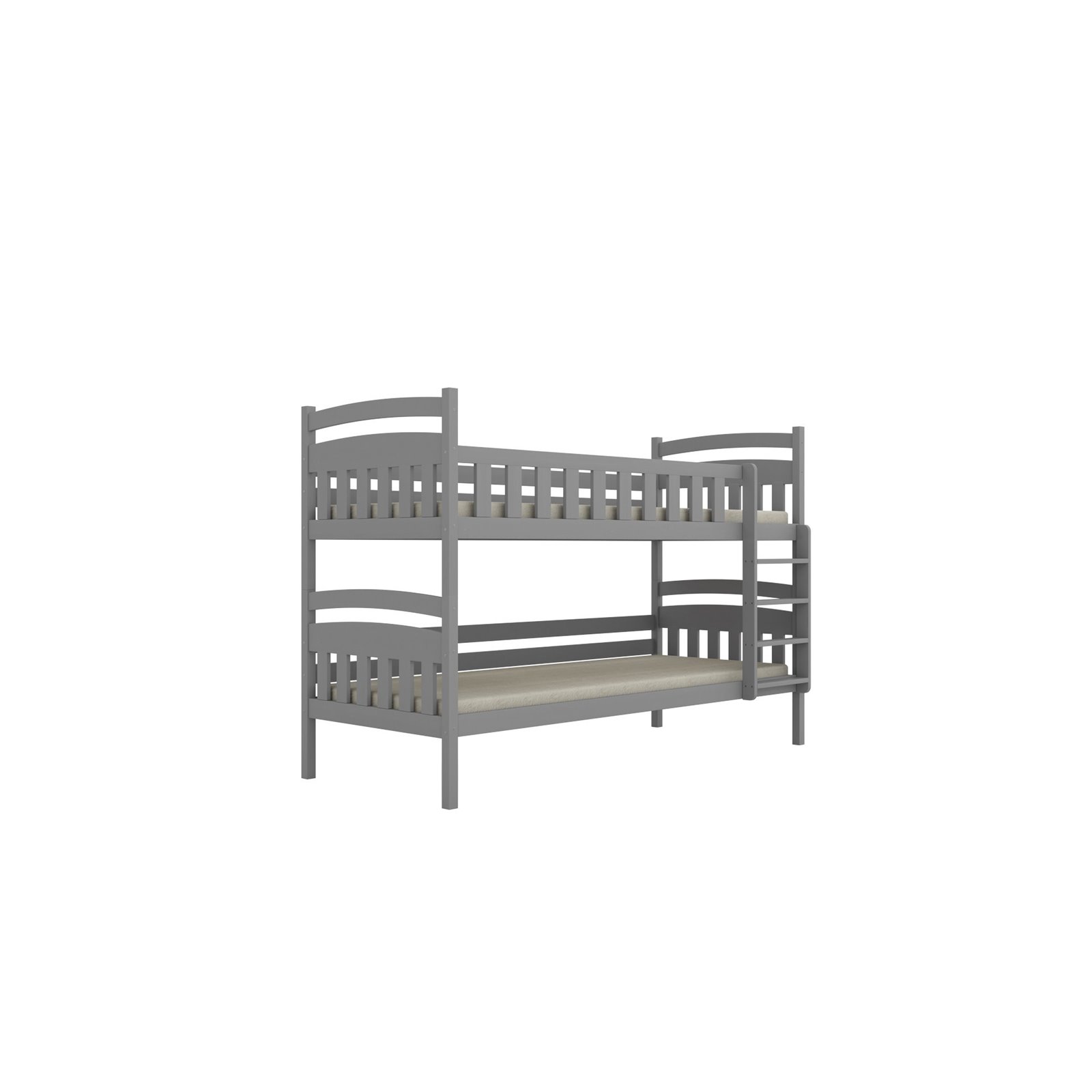 Łóżko Laura 160x80, Szary, Materac pianka lateks 160/80/9 - materac średniej twardości (+449zł)