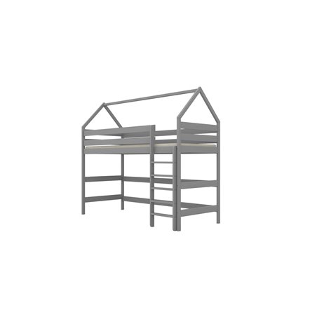 Łóżko Eryk 2 160x80, Szary, Materac pianka lateks kokos 160/80/10 - materac średniej twardości (+479zł)