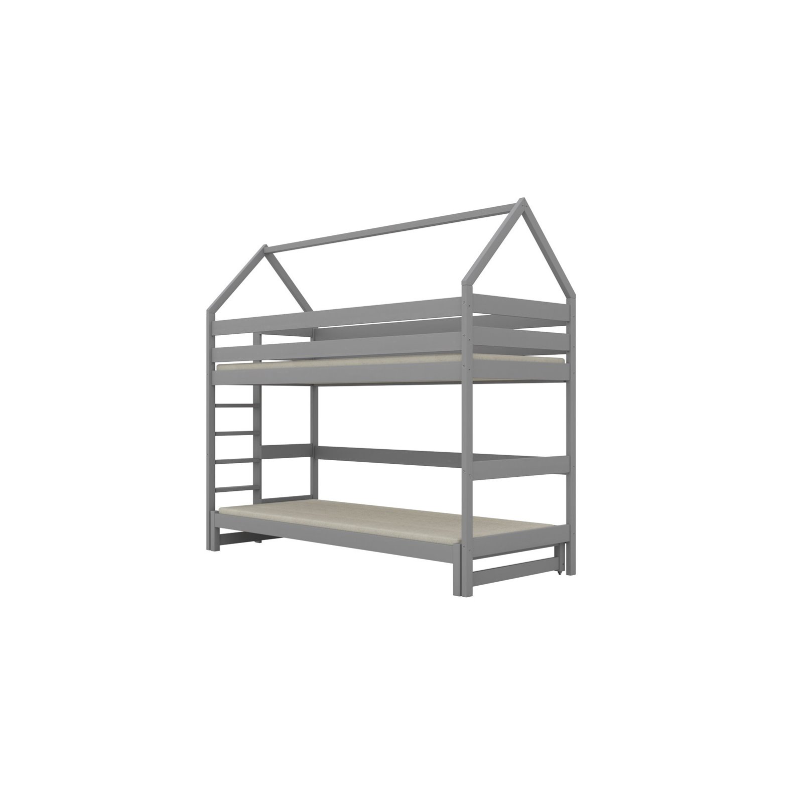 Łóżko Eryk 1 160x80, Biały, Materac piankowy 160/80/8 - materac średniej twardości (+100zł)