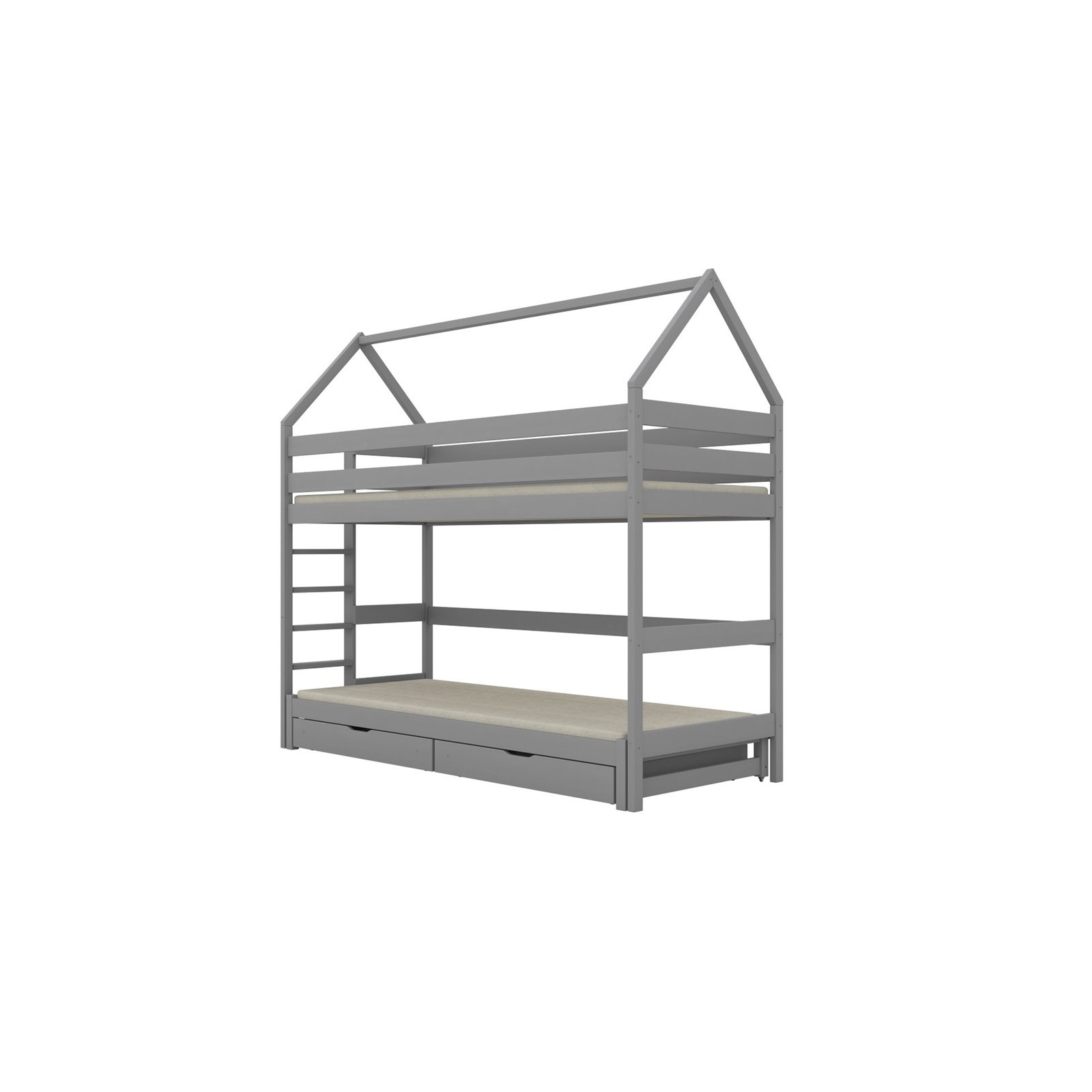 Łóżko Eryk 1 160x80, Biały, Materac piankowy 160/80/8 - materac średniej twardości (+100zł)