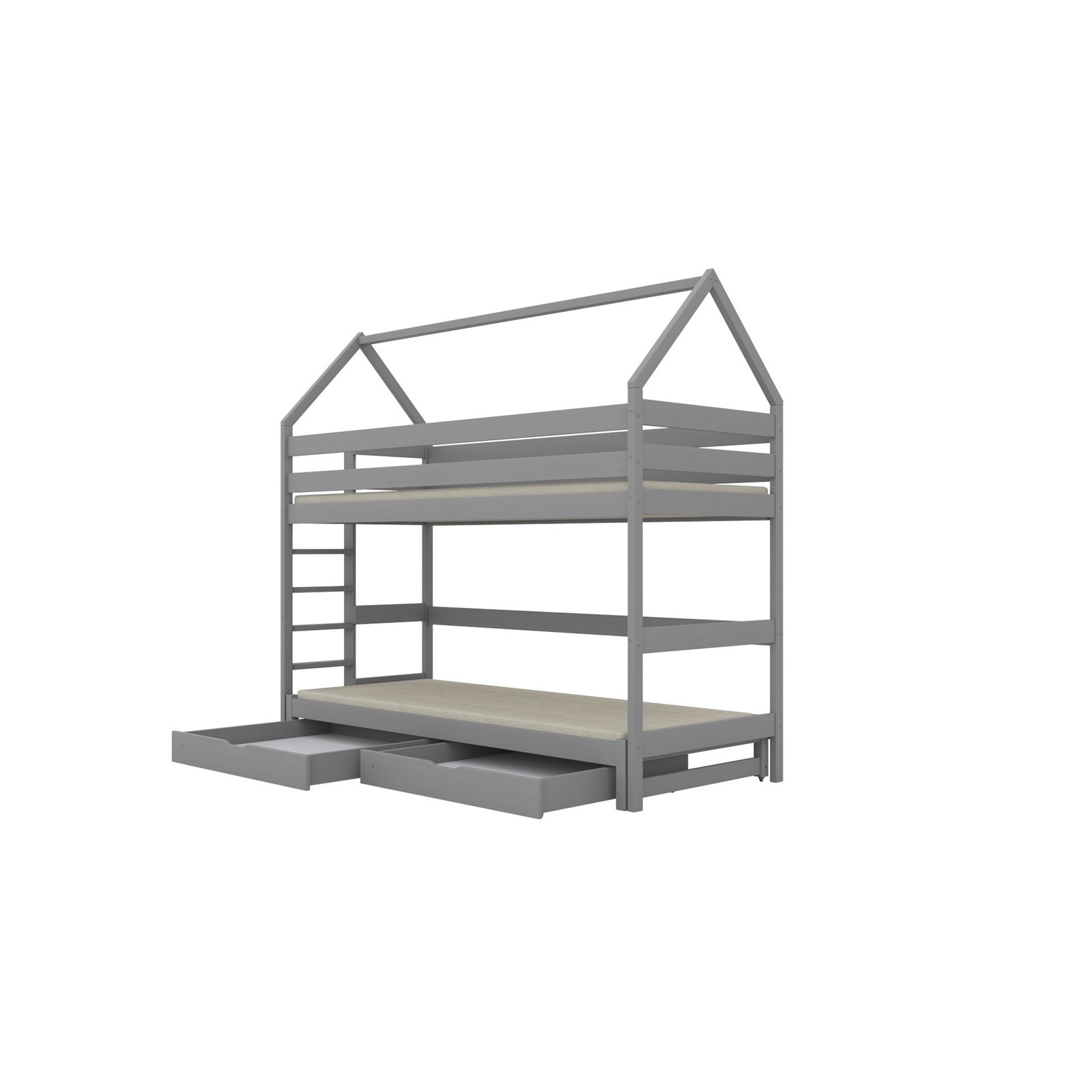 Łóżko Eryk 1 160x80, Biały, Materac piankowy 160/80/8 - materac średniej twardości (+100zł)