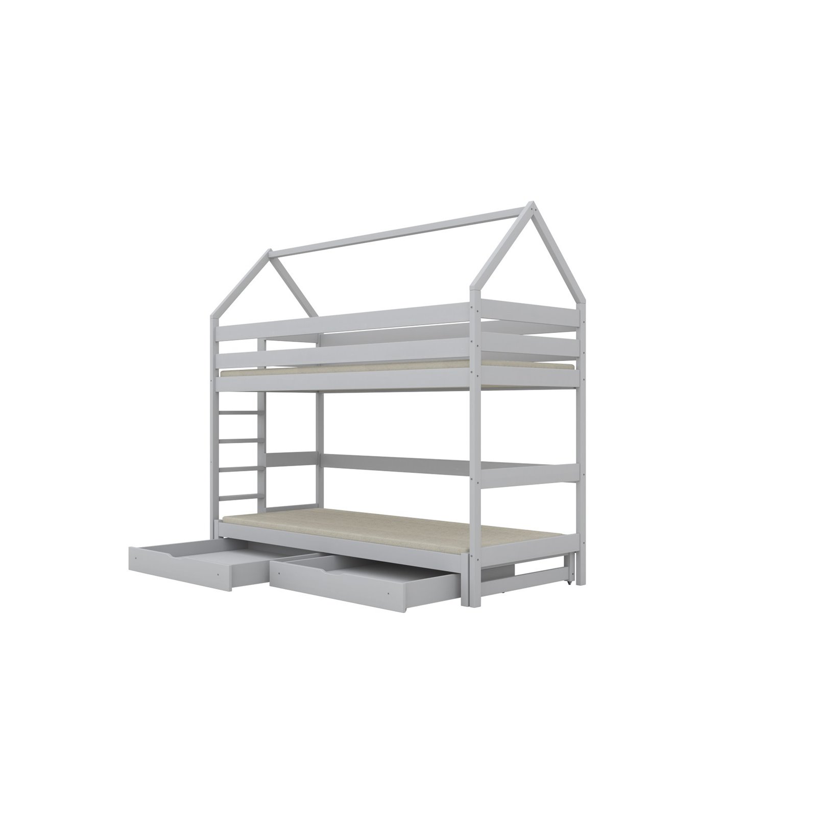 Łóżko Eryk 1 160x80, Biały, Materac piankowy 160/80/8 - materac średniej twardości (+100zł)