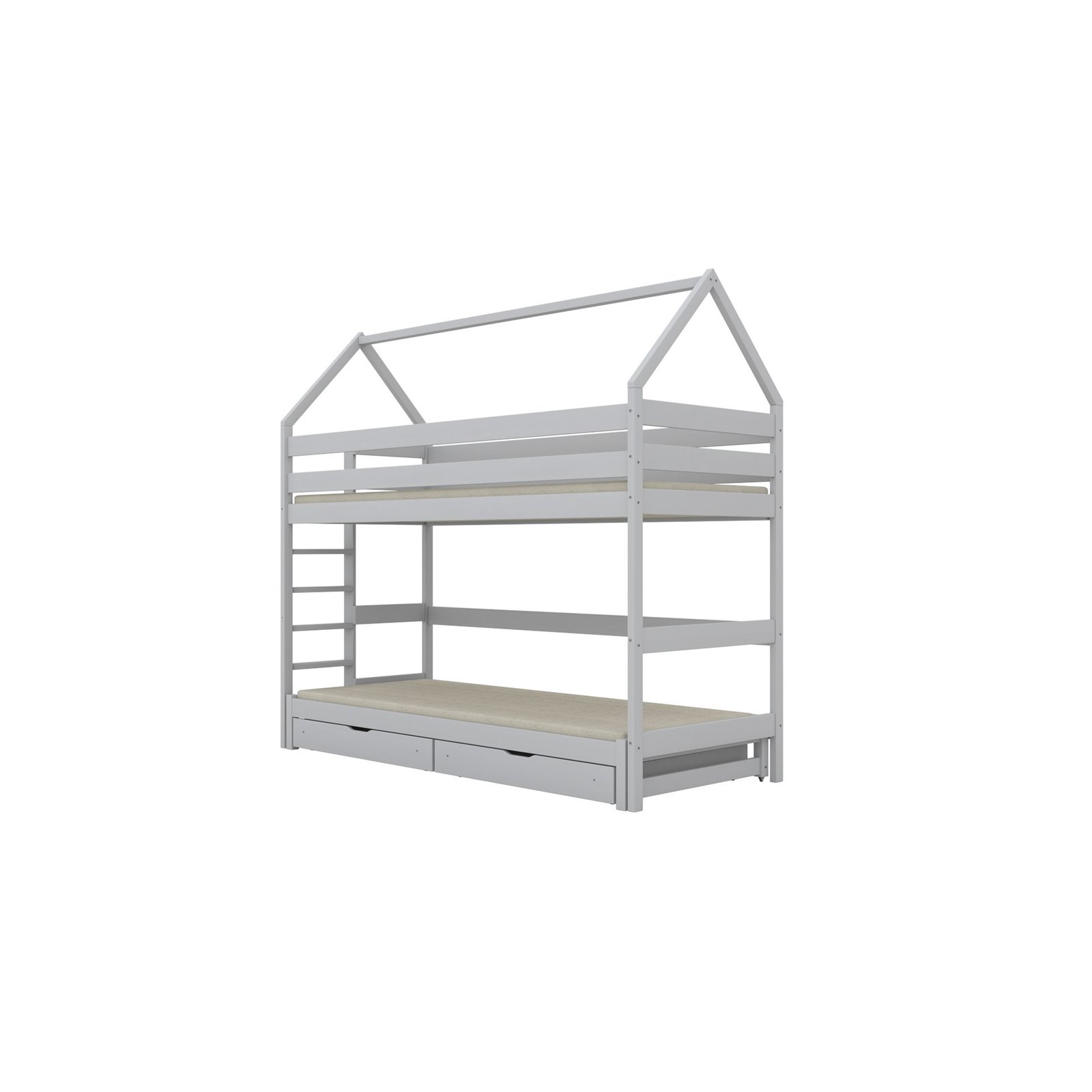 Łóżko Eryk 1 200x80, Biały, Materac piankowy 200/80/8 - materac średniej twardości (+140zł)