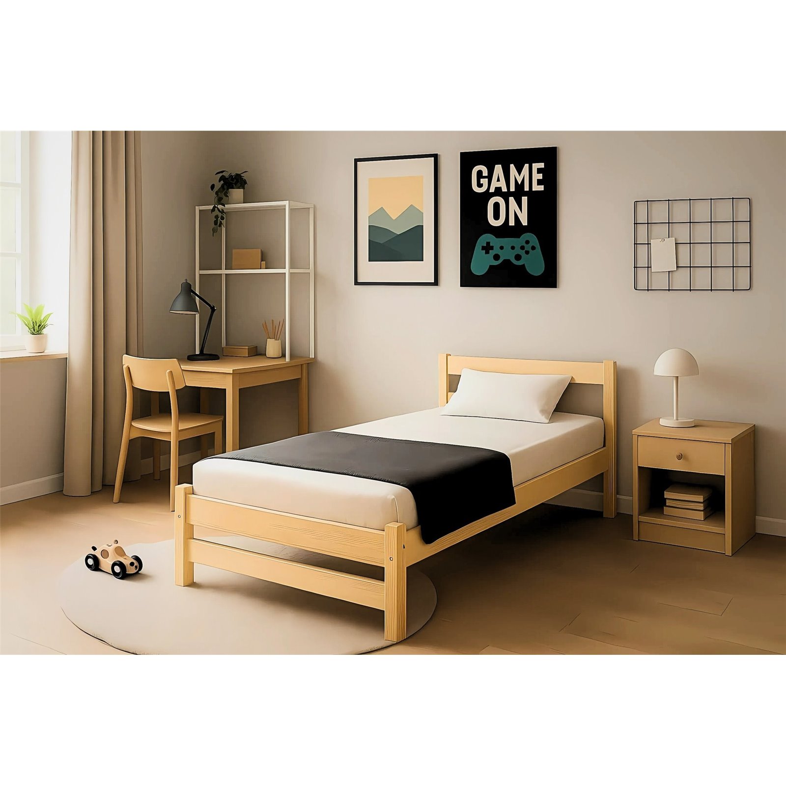 Łóżko Aleks 180x80, Materac piankowy 180/80/8 - materac średniej twardości (+120zł)