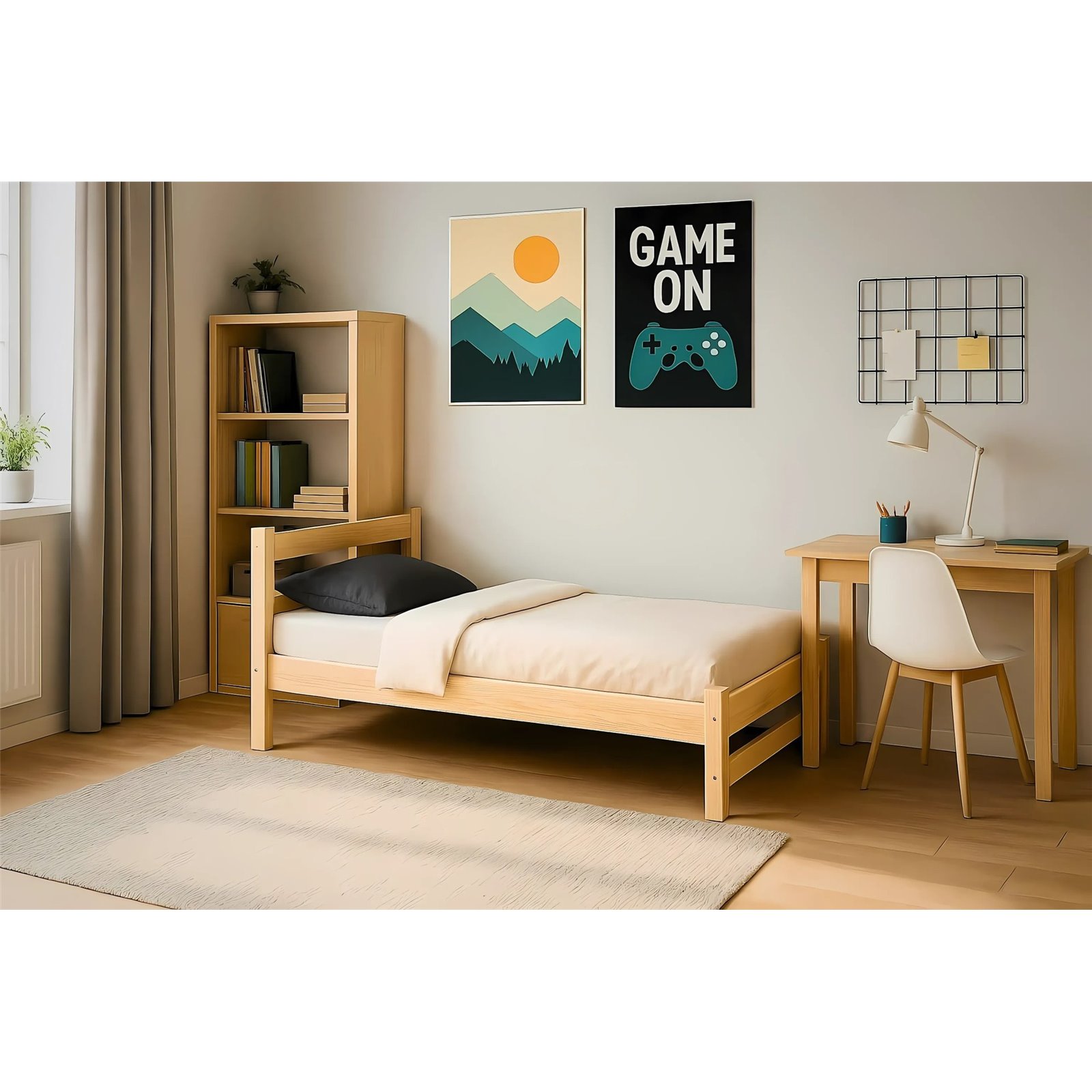 Łóżko Aleks 180x80, Materac piankowy 180/80/8 - materac średniej twardości (+120zł)